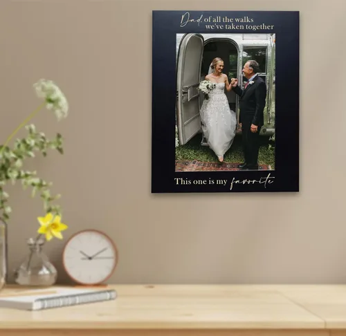 Miniatura 6 de XJF Marco de fotos grabado para papá - Papá de todos los paseos que hemos tomado juntos, este es mi favorito, regalos de boda para el padre
