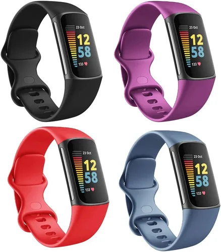Miniatura 16 de Bandas de repuesto compatibles con Fitbit Charge 5/Fitbit Charge 6 bandas para mujeres y hombres, pulseras deportivas de silicona para mujeres