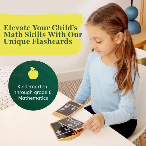 Miniatura 2 de Star Right Juego de 4 tarjetas de matemáticas – Suma, resta, multiplicación, división con 4 anillos – 208 tarjetas para niños de 6 años en adelante