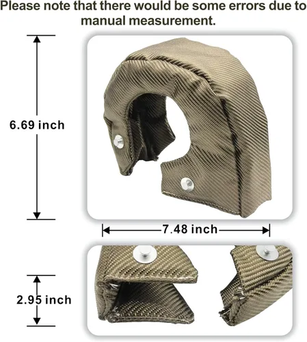 Miniatura 4 de Manta Turbo de Titanio Cubierta de Escudo Térmico Cubierta de Turbocompresor Barrera de Escudo Térmico de Fibra Manta Turbo para T3 T25 T28 GT25