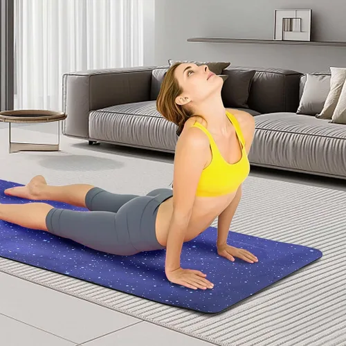 Miniatura 9 de Tapete de yoga, tapete de yoga con diseño antideslizante, tapete profesional de TPE para ejercicio, 72 x 24 pulgadas, tapete de entrenamiento