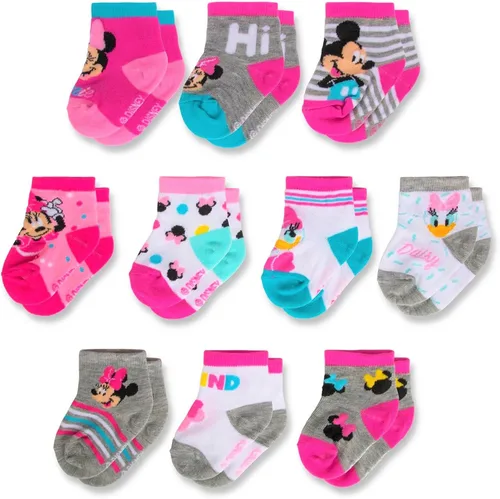 Miniatura 6 de Disney baby-boys Baby Girls & Boys Minnie Mouse, Mickey Mouse, Baby Shark, Justice League 10-pack Infant Sock 0-24 Months