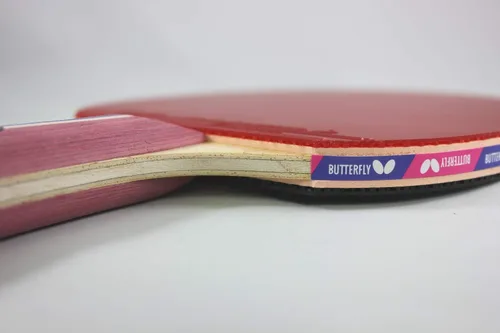 Miniatura 6 de Butterfly Nakama S-3 - Raqueta de tenis de mesa con 2 pelotas - Hoja de carbono - Cauchos Flextra de 0.075 in - Aprobado por la ITTF