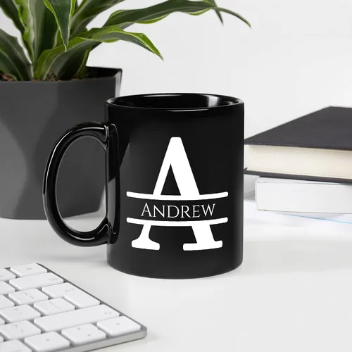 Miniatura 3 de Taza de café personalizada con monograma, letra inicial A personalizada para mujeres, hombres, niñas, niños, papás, mamás amigos, taza de café