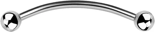 Satix Piercing curvo de 16G para cejas, piercing de serpiente mordida de lengua, pezón, ombligo, acero quirúrgico, rook, daith, hélice, caracola,