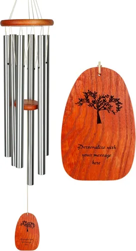 Miniatura 20 de Campanillas de viento Woodstock personalizadas Amazing Grace conmemorativas para exteriores de 24'' de bronce medio, campanilla de viento