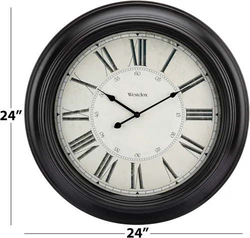 Miniatura 5 de Westclox 32213VBK Reloj de pared tradicional de 24 pulgadas, funciona con pilas, para sala de estar, dormitorio, oficina, regalo ideal