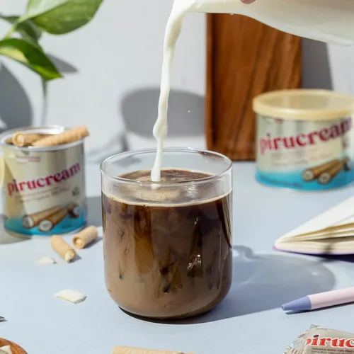 Miniatura 8 de Pirucream Obleas enrolladas con relleno de crema de coco, obleas enrolladas finas y crujientes, textura ligera y crujiente, sabor a coco dulce