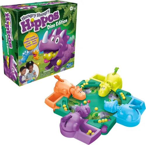 Miniatura 13 de Hasbro Gaming Hungry Hungry Hippos Dino Edition Juego de Mesa, Juego Preescolar para Edades de 4 Años en Adelante; para 2 a 4 Jugadores
