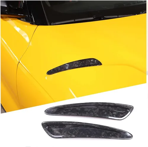 Miniatura 10 de Cubierta de ventilación de aire de fibra de carbono real para capó, compatible con Toyota Supra GR A90 A91 MK5 2019-2025, moldura adhesiva de salida