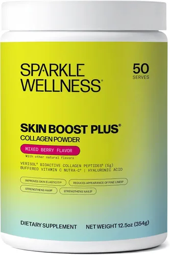 Miniatura 17 de Sparkle Wellness VERISOL Péptidos de colágeno hidrolizados bioactivos Polvo de colágeno con vitamina C y ácido hialurónico para la salud