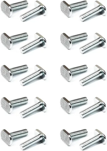 Miniatura 8 de POWERTEC Paquete de 20 pernos de riel en T de 5/16"-18 para pista en T, pernos de ranura en T de 1-1/2 pulgadas de largo para pista en T universal