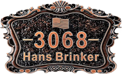 Miniatura 36 de Letrero de dirección personalizado, placa de dirección de número de casa, placa de dirección personalizada, metal o latón antiguo acrílico