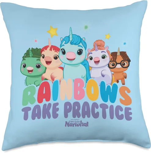 Miniatura 5 de Rainbows Take Practice - Almohada de 16 x 16 pulgadas, multicolor