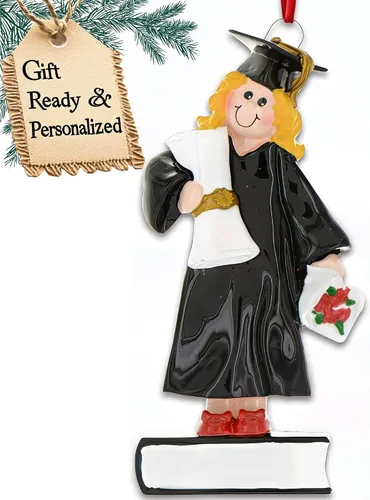Miniatura 13 de Adornos de graduación personalizados para la clase de 2025, adornos de árbol personalizados para 2025, regalos de graduación personalizados