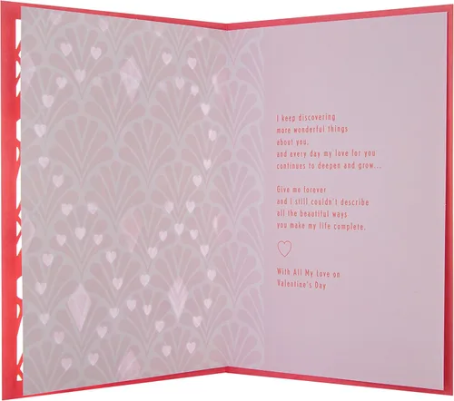 Miniatura 2 de Hallmark Tarjeta de San Valentín para esposa - Diseño tradicional de corazón