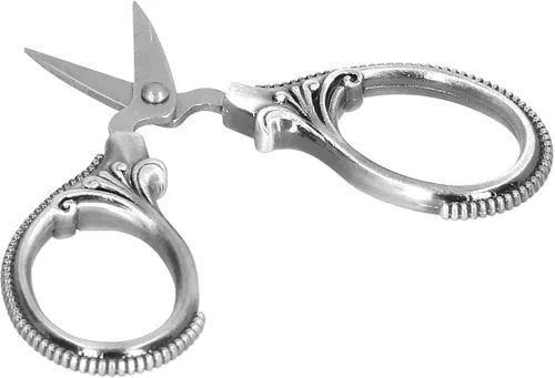 Miniatura 8 de Tijeras de costura de acero inoxidable Tijeras de costura de hilo portátil para bordado a sastre Tijeras de artesanía Cobre antiguo