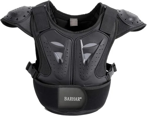Chaleco protector de columna vertebral del pecho para niños, equipo de protección para motocross, esquí, snowboard, color negro (S para altura de 39