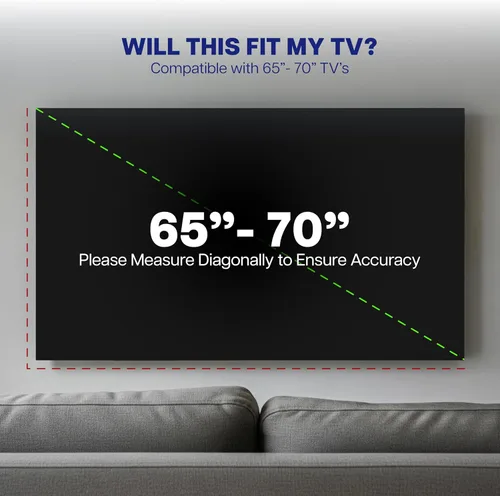 Miniatura 3 de VIVO Protector de pantalla plana para pantallas de 65 a 70 pulgadas, universal, al aire libre, resistente a la intemperie, resistente al agua, TV065B
