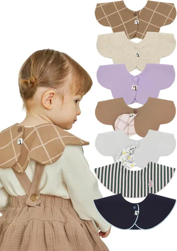 Miniatura 37 de Konny Baby Bib 3/5/7-Pack Set, 360 ° Rotate, Soft and Absorbent Drooling for Toddler Boys Girls Baby Essentials