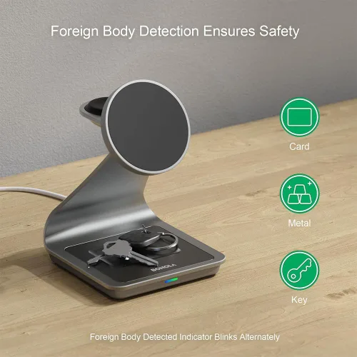 Miniatura 8 de Cargador inalámbrico para Samsung: Estación de carga inalámbrica magnética 3 en 1 para Samsung S26 S25 S24 Ultra S23 S22, soporte de muelle
