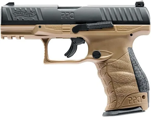 T4E Nueva Walther PPQ M2 (GEN2) La pistola de paintball CO2 semiautomática de retroceso de calibre.43 más realista - FDE