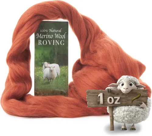 Miniatura 7 de Desert Breeze Distributing Lana Merino 100% Natural Roving - Lana Merino Peinada de Primera Calidad Roving - Tapicería, Hilado, Fieltrado Húmedo