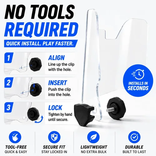 Miniatura 3 de Visera de fútbol transparente para adultos y jóvenes, protector de ojos con clips de visera de fútbol fácil de instalar para protección del casco
