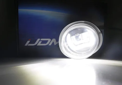 Miniatura 2 de iJDMTOY 2 en 1 luz LED blanca de circulación diurna/lámparas antiniebla compatibles con Mazda 2 3 6 CX-5 CX-7 MX-5, etc., (2) luces LED XB-D como