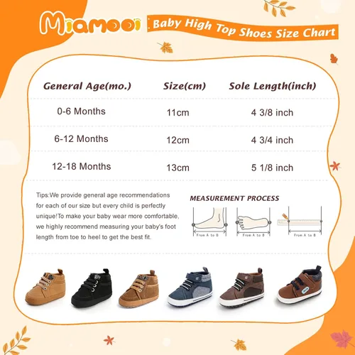 Miniatura 6 de Miamooi Zapatos deportivos para bebés, niños y niñas, suela suave, zapatos de primera caminata, informales, planos, ligeros, para cuna