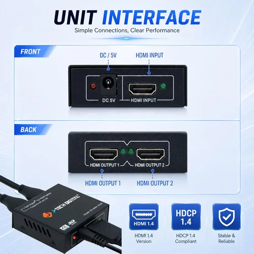 Miniatura 4 de J-Tech Digital, divisor de potencia, versión 1.3 certificado con Deep Color y HD Audio