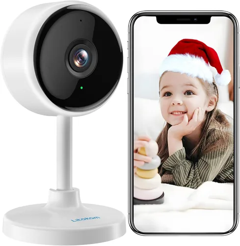 Miniatura 9 de litokam Cámaras interiores para seguridad del hogar con visión nocturna, cámara para mascotas con aplicación para teléfono, cámara de seguridad WiFi