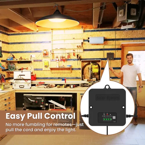 Miniatura 2 de Luz solar para interiores y exteriores, luz colgante diurna blanca cálida disponible con cuerda de tracción, del atardecer al amanecer, 3 modos