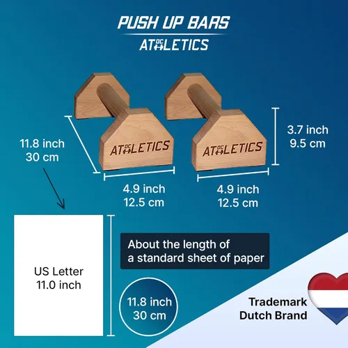 Miniatura 5 de DC ATHLETICS® Paraletas de madera para calistenia – Barras de mano aptas para muñecas, madera de haya seleccionada y estabilidad sin tambaleo