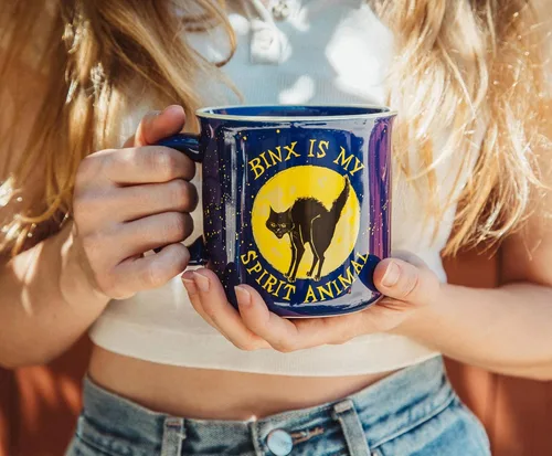 Miniatura 2 de Disney Hocus Pocus Binx Is My Spirit Animal - Taza de cerámica de 20 onzas para cámper Taza de café de viaje sin BPA para expreso, té