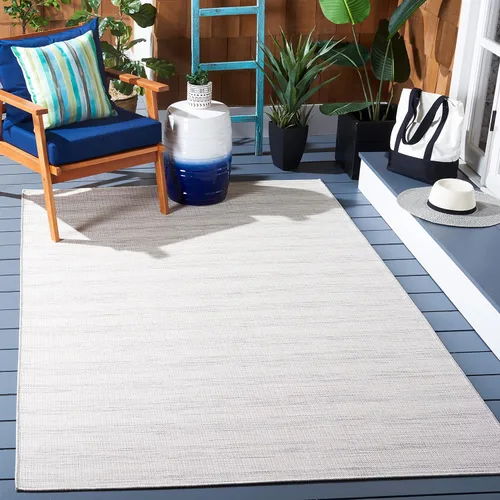 Miniatura 21 de SAFAVIEH Hampton Collection - Alfombra lavable para exteriores de 2 x 9 pies, color marfil y gris, no desprende pelusa y fácil de limpiar, ideal
