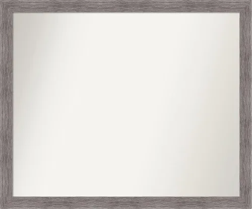 Miniatura 13 de Amanti Art Espejo de baño gris para sobre el fregadero, 31 x 48 pulgadas, espejo de tocador rectangular estrecho de color gris, marco de madera