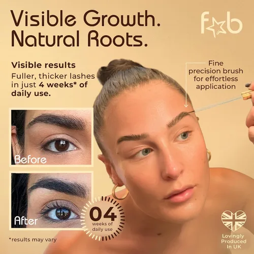 Miniatura 4 de Fab Lash and Brow Boom – El mejor suero de crecimiento de pestañas y cejas – Suero de pestañas para pestañas y cejas más gruesas, más largas