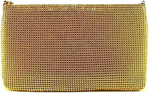 Miniatura 6 de Bolso de noche de malla metálica con cuentas de metal para mujer, para cóctel, fiesta, graduación, boda, banquete