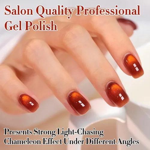 Miniatura 7 de Double Rhythm Esmalte de gel Jelly Glass de ojo de gato con imán, 0.5 onzas líquidas, brillo holográfico, brillante, translúcido