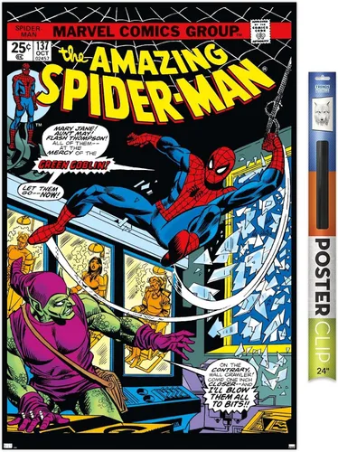 Miniatura 14 de Marvel Comics Spider-Man - Póster de pared Amazing Spider-Man #137, 22.4 pulgadas de largo x 14.7 pulgadas de ancho, versión premium sin marco