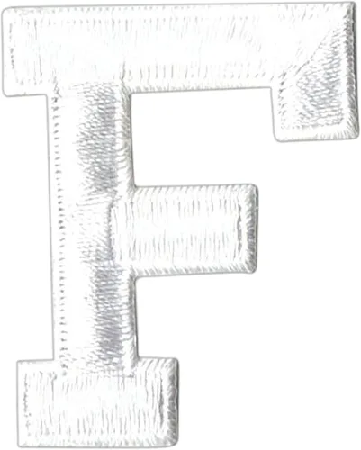 Miniatura 18 de Letras y números blancos de 1-7/8", parche para planchar, bordado (letra M)