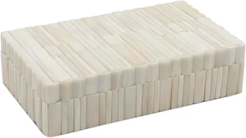 Miniatura 15 de Handicrafts Home Caja de almacenamiento decorativa con tapa – 10 x 4.5 x 2.5 pulgadas Organizador de decoración moderna para el hogar, caja