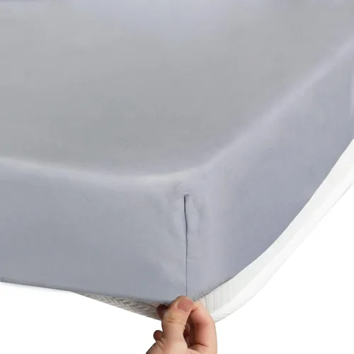 Miniatura 4 de Sábanas de cuna de 30" x 80", sábana ajustada de tamaño de cuna con cama estrecha/litera de campamento/camas para invitados/camping/remolques de Gris
