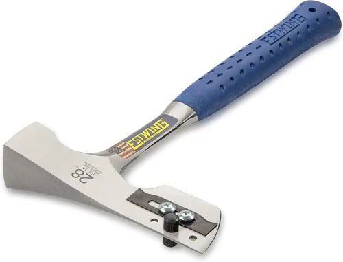 Miniatura 2 de ESTWING Shingler's Hammer - Herramienta para techadores de 28 onzas con cara fresada y agarre de reducción de golpes, E3-CA