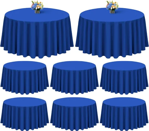 Miniatura 29 de Showgeous Paquete de 4 manteles rectangulares de poliéster de 60 x 102 pulgadas, resistentes a las arrugas, lavables, para bodas, mesas de comedor