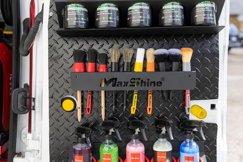 Miniatura 4 de Maxshine Soporte universal para cepillos de detalles, organizador de pared con capacidad para hasta 10 cepillos, construcción de hierro resistente