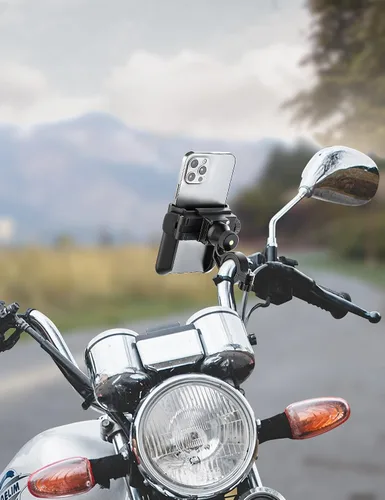 Miniatura 7 de Grefay Soporte universal de teléfono para manillar de motocicleta 【1S liberación rápida】 Abrazadera de teléfono de bicicleta antivibración
