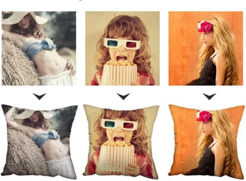 Miniatura 4 de Shop&Three funda de almohada con diseño personalizable para fotos o texto, para interiores o exteriores, funda de almohada para fotos de mascotas