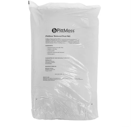 PittMoss PM1 Mezcla de cultivo profesional, orgánica y reducida de turba, con turba de esfagnum y perlita, 2.8 pies cúbicos, para jardines, plantas